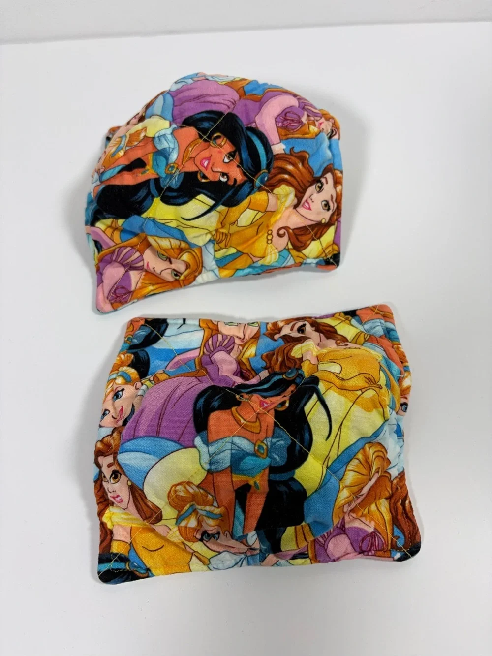 Unbranded Multicolor Princess Print Fabric Bowl Cozy - Pack of 2